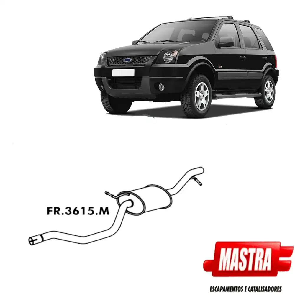 SILENCIOSO INTERMEDIARIO ECOSPORT 2.0 4X4 2003 A 2012 GASOLI