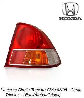 SINAL TRAS HONDA CIVIC 01/05 DIR (CANTO)