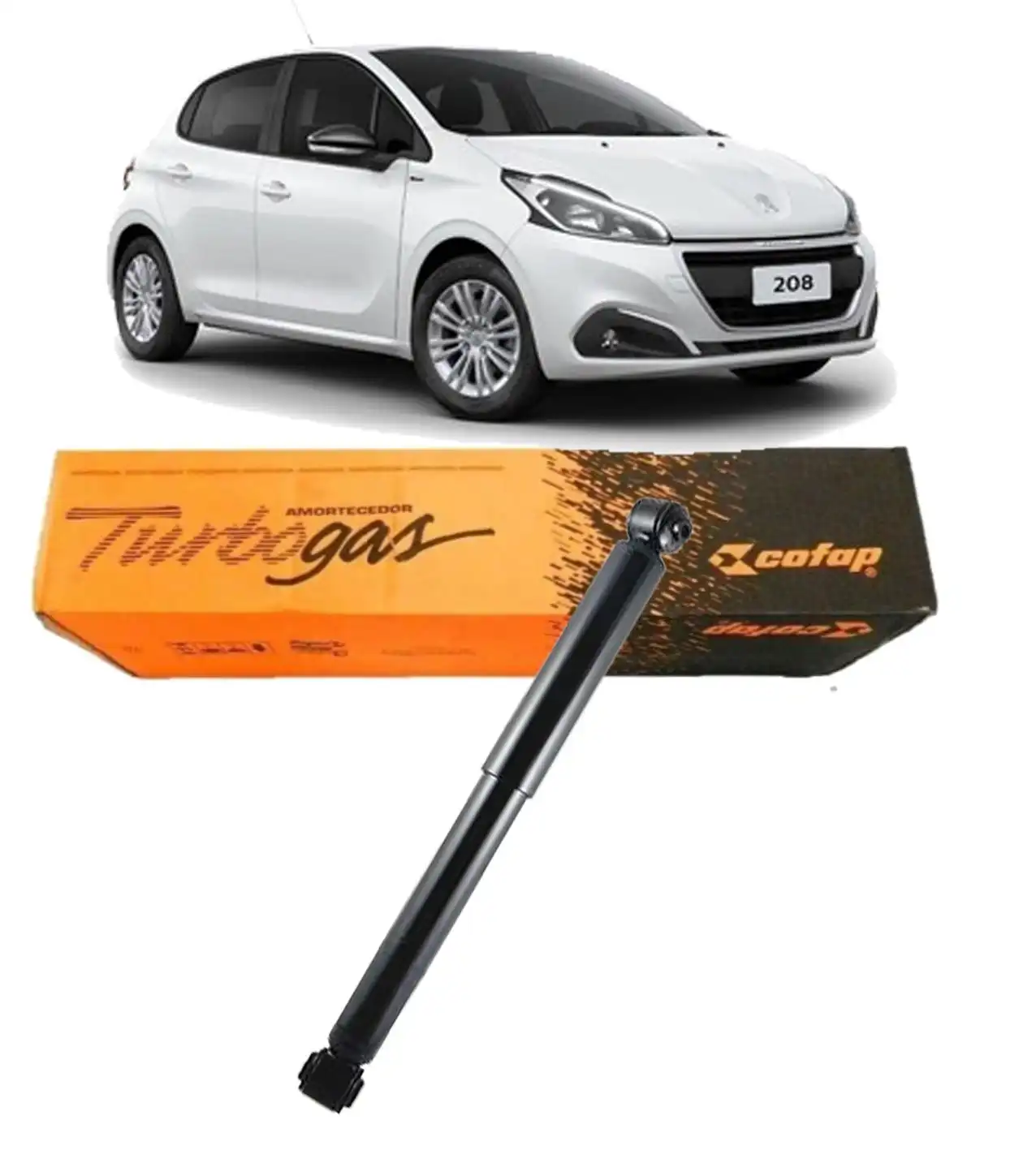 AMORTECEDOR TRASEIRO PEUGEOT 208 2013/