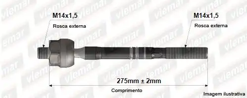BARRA AXIAL COBALT 17/ PRISMA 17/ ONIX 17/ SPIN 17/ (ELETRIC