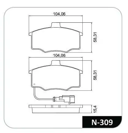 PASTILHA FREIO DIANTEIRA DEL REY 1984 A 1991 SISTEMA VARGA