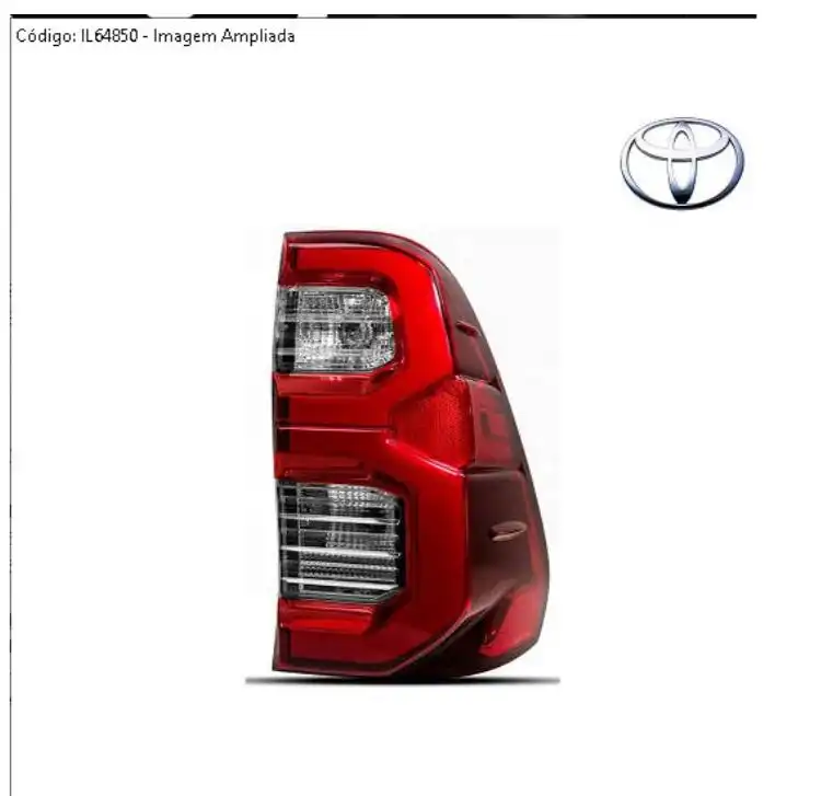 SINAL TRAS TOYOTA HILUX 2021 A 2025 COM LED DIR