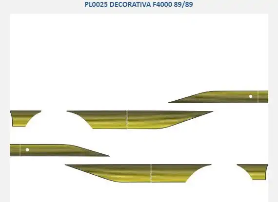 FAIXA LATERAL F-4000 89/89 AMARELA