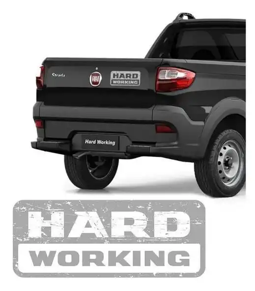 EMBLEMA HARD WORKING STRADA 2018/ CINZA