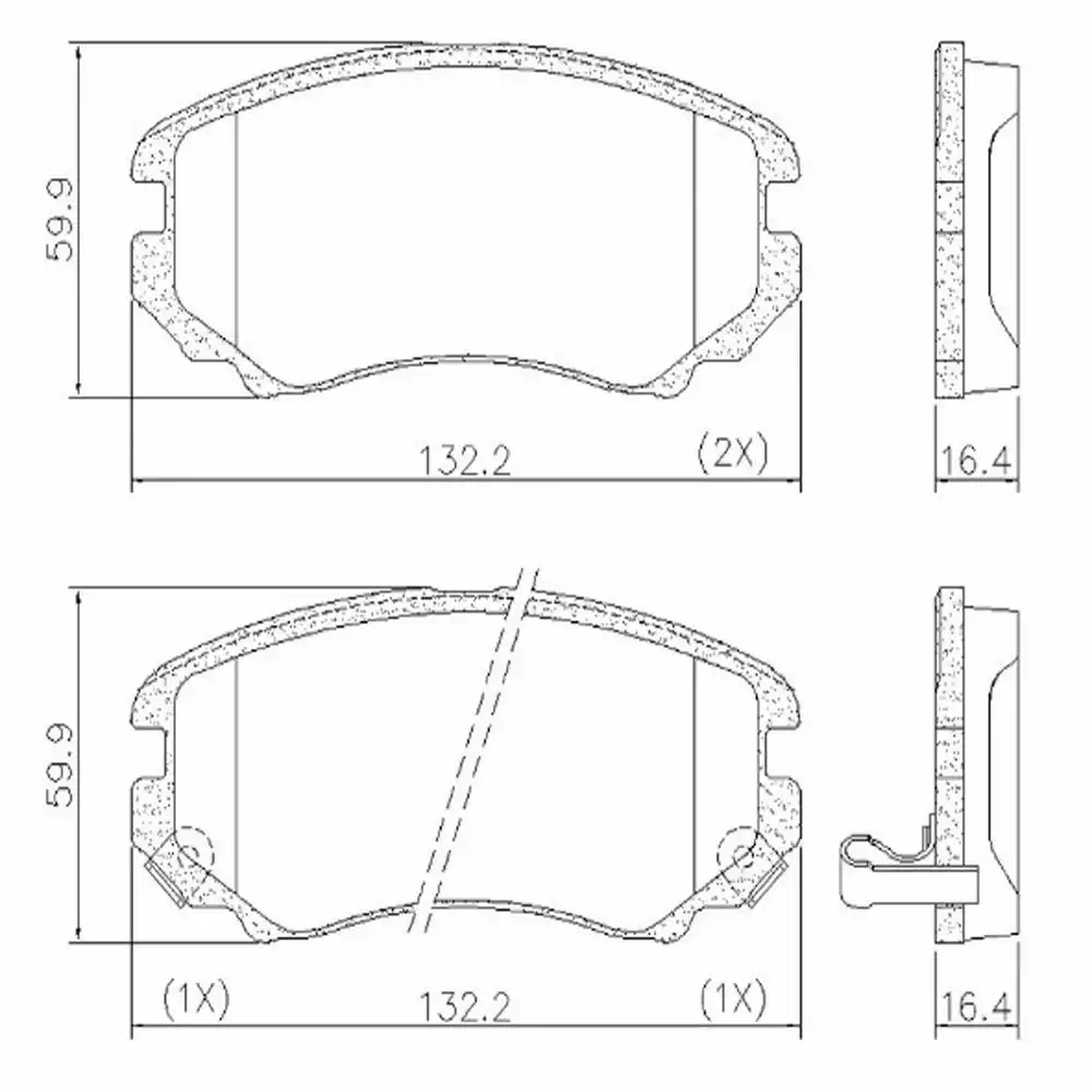PASTILHA FREIO DIANTEIRA HYUNDAI TUCSON 2.0 2004/ CERAMICA
