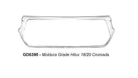 MOLDURA GRADE PARACHOQUE HILUX 2018 A 2020 CROMADA