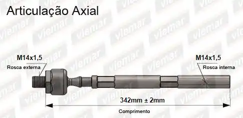 BARRA AXIAL PEUGEOT 307 CITROEN C4 HIDRAULICO 342MM