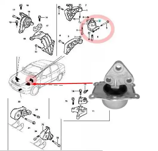 CALCO MOTOR VECTRA 06/ ASTRA 99/ ZAFIRA 99/ ESQ MANUAL C/ SU