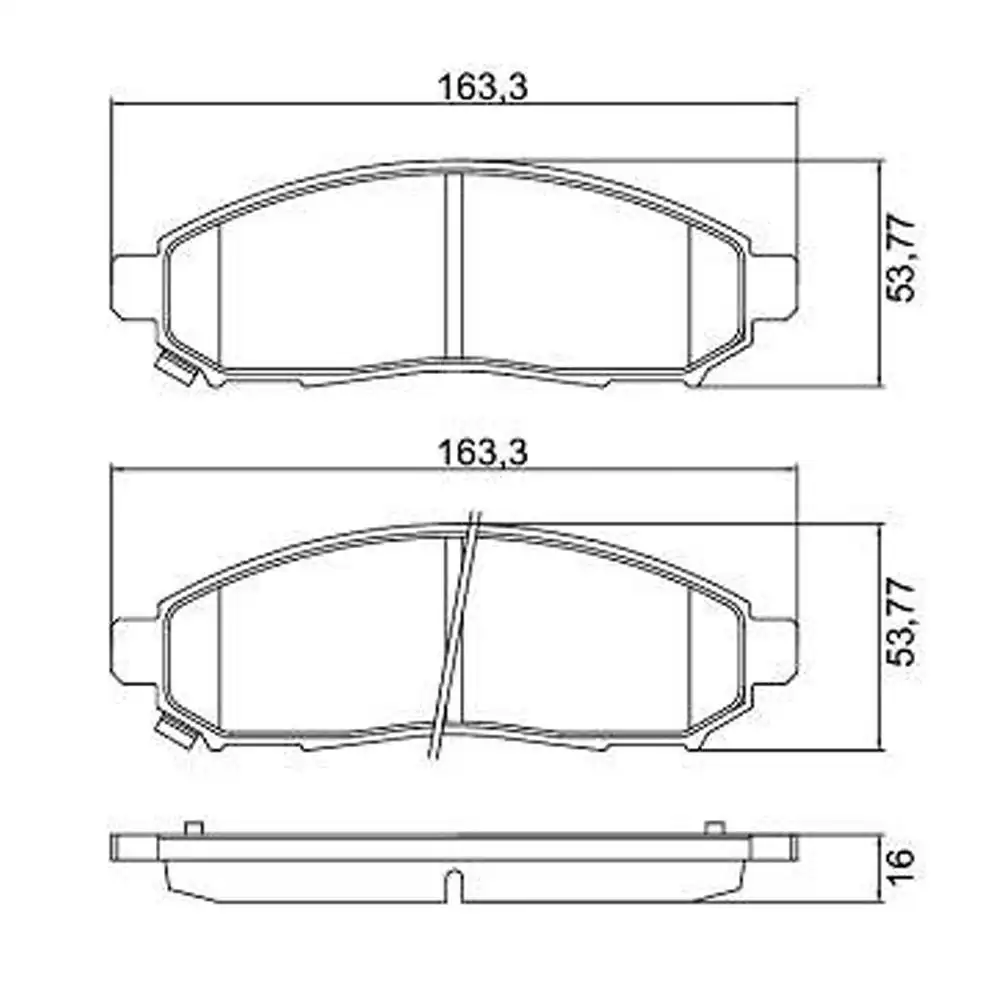 PASTILHA FREIO DIANTEIRA NISSAN FRONTIER 2.5 16V 2008 A 2016