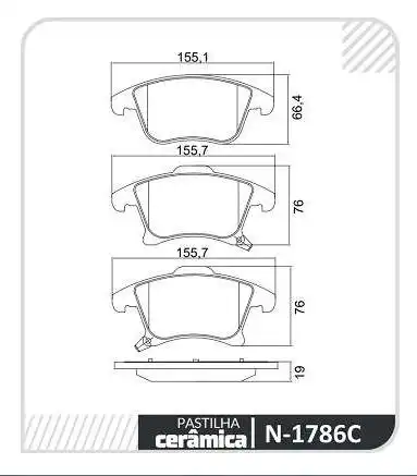 PASTILHA FREIO DIANTEIRA FUSION 2013/ CERAMICA