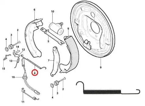 MOLA PATIM FREIO TRAS ASTRA 99/ VECTRA 97/11 (SUPERIOR)