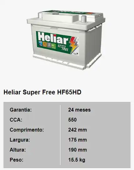 BATERIA UNIVERSAL 65 AMP. POSITIVO DIR (ALTA) SUPER FREE