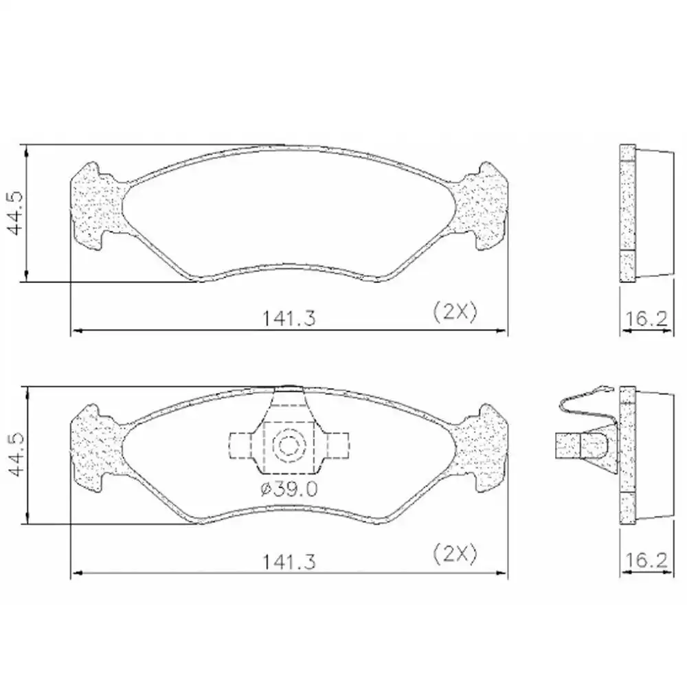 PASTILHA FREIO DIANTEIRA KA 1.0 2009/ DISCO SOLIDO