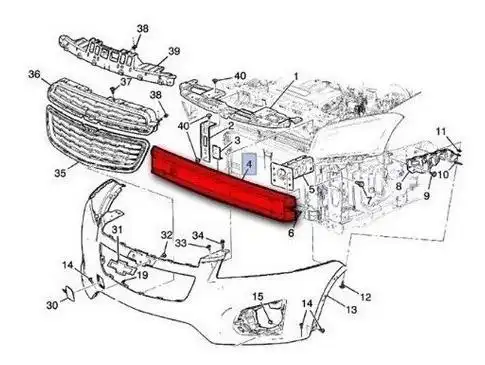 LAMINA PARACHOQUE DIANT S-10 17/19 INFERIOR