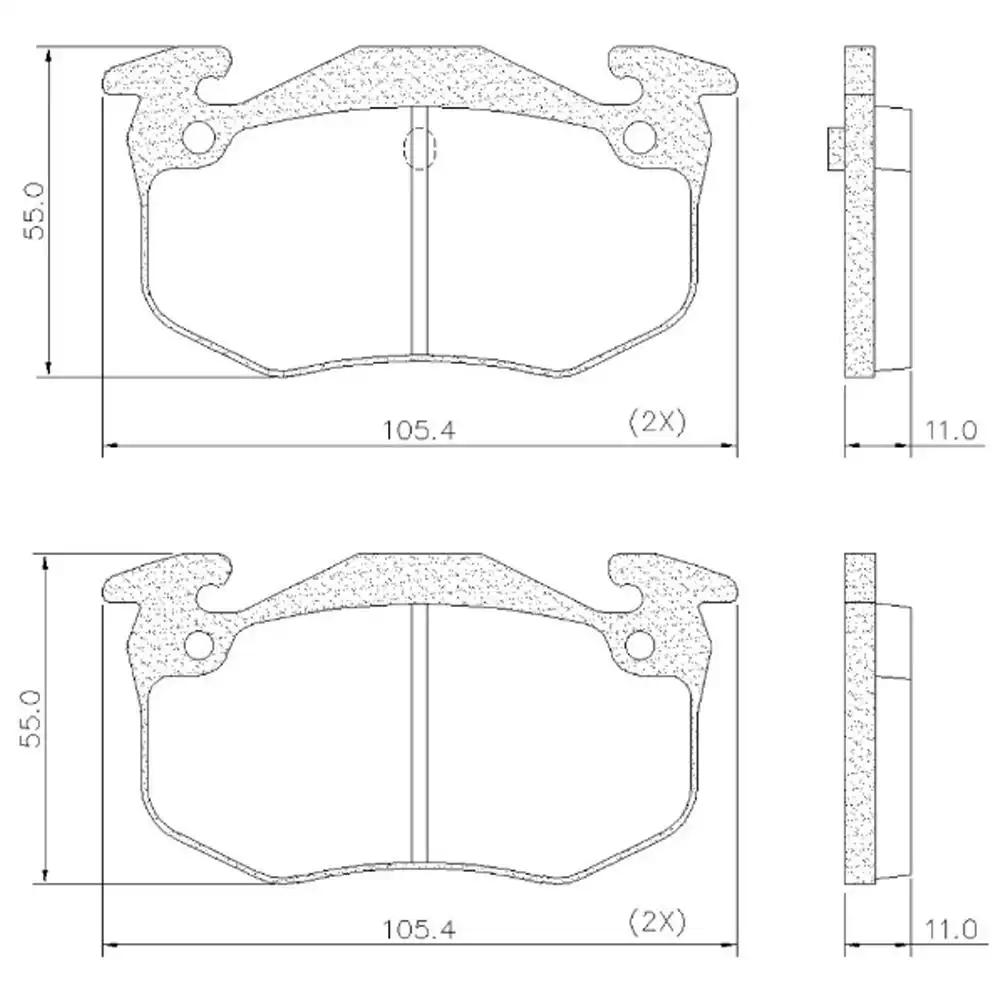 PASTILHA FREIO TRASEIRA RENAULT MEGANE 2.0 16V 1996/