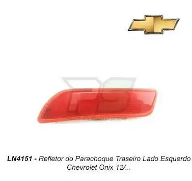 SINAL PARACHOQUE TRAS ONIX 2012 A 2019 ESQ (REFLETOR)
