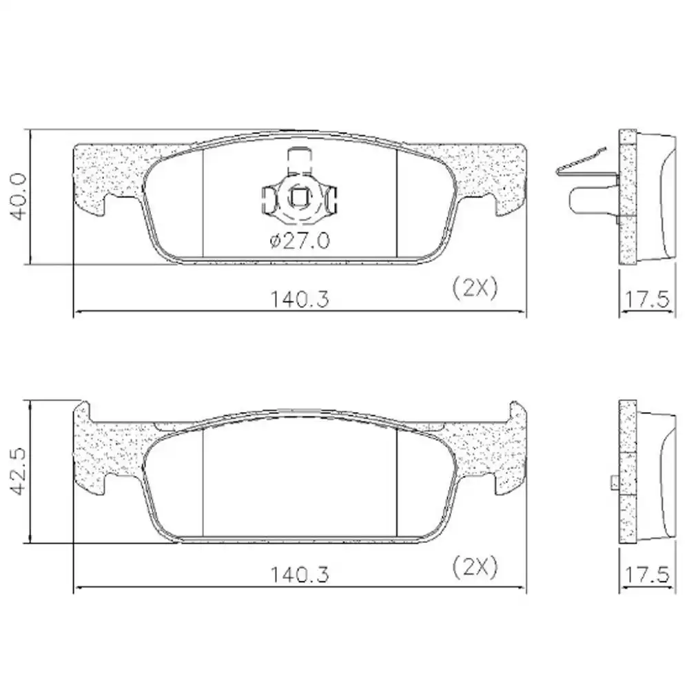 PASTILHA FREIO DIANTEIRA RENAULT SANDERO 1.0 16V 2014/