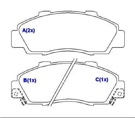 PASTILHA FREIO DIANTEIRA HONDA  ACCORD 1.8 16V 1989 A 1998 S