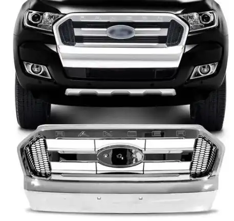 GRADE RADIADOR RANGER 2016 EM DIANTE CROMADA COM ESCRITA