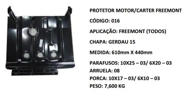 PROTETOR MOTOR FIAT FREEMONT 2012/