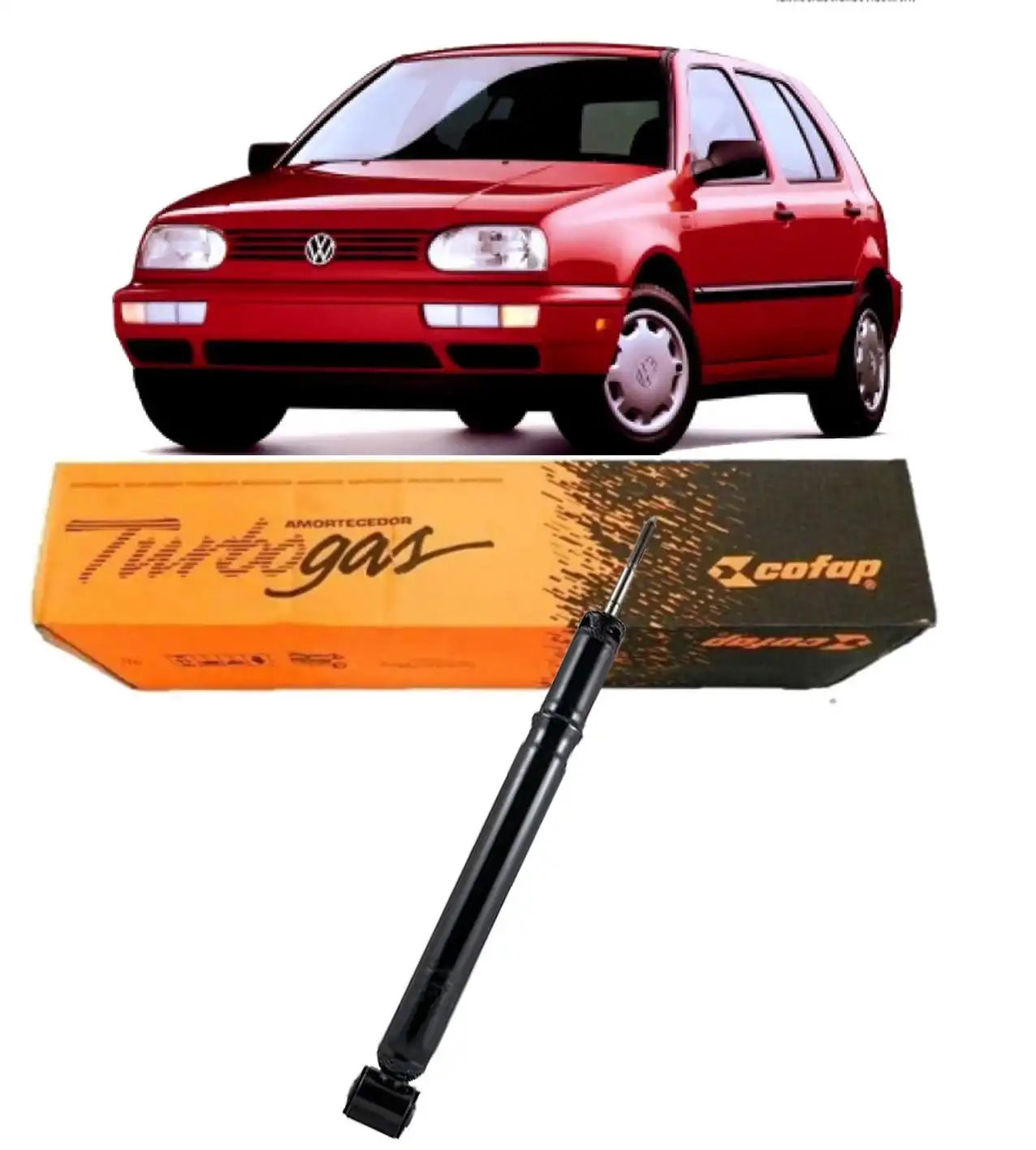 AMORTECEDOR TRASEIRO GOLF GLX GTI 1994 A 1998 OLEO