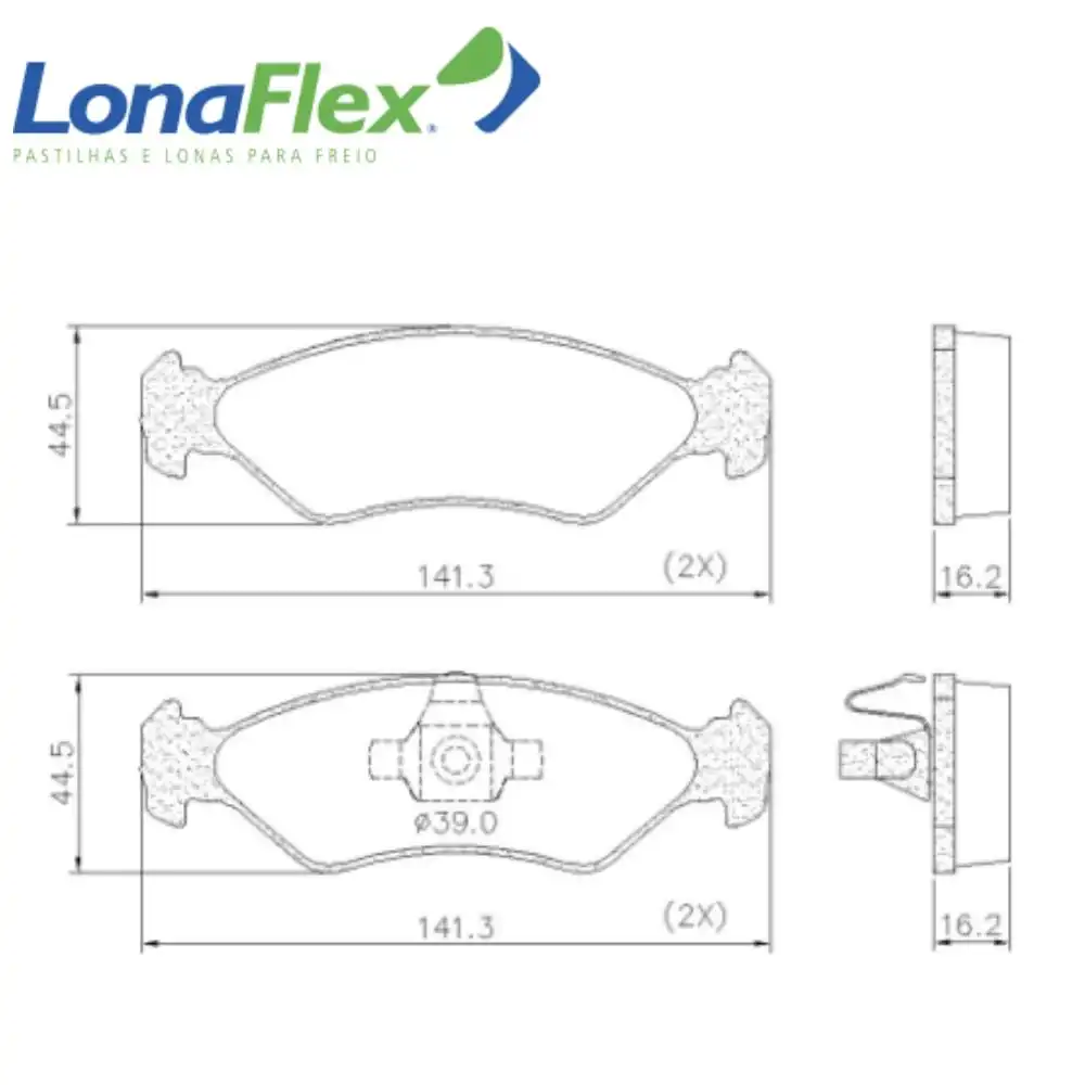PASTILHA FREIO DIANTEIRA KA 1.0 2009/ DISCO SOLIDO