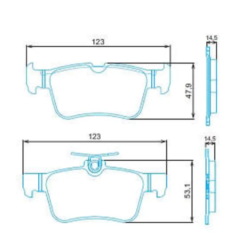 PASTILHA FREIO TRASEIRA FUSION 2013/