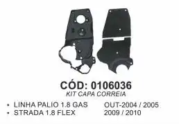 PROTETOR CORREIA COM FIAT PALIO 1.8 8V 2004 A 2005 GASOLINA