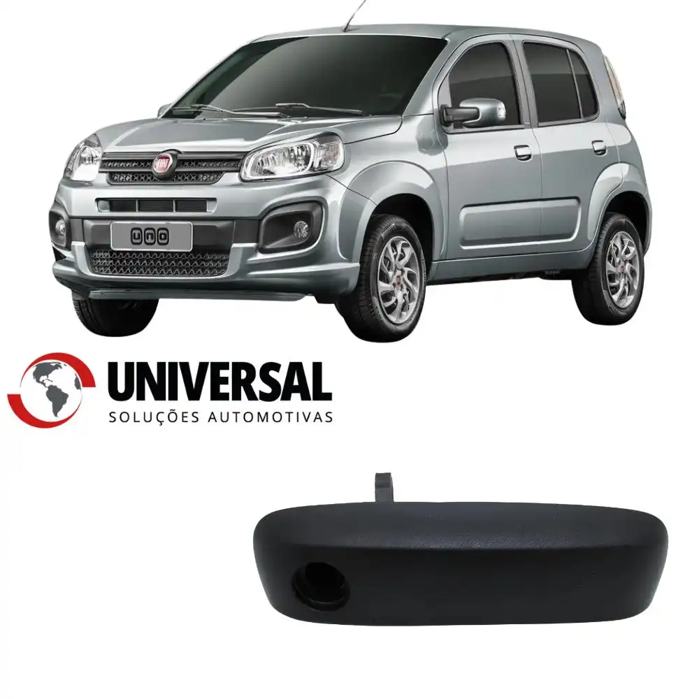 MACANETA EXT FIAT UNO 2014 A 2021 DIANT DIR PRETO C/ FURO