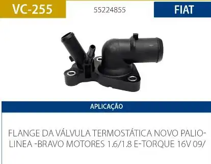 TUBO CONEXAO DAGUA FIAT PALIO 1.6 1.8 16V 2011 A 2015 E-TORQ