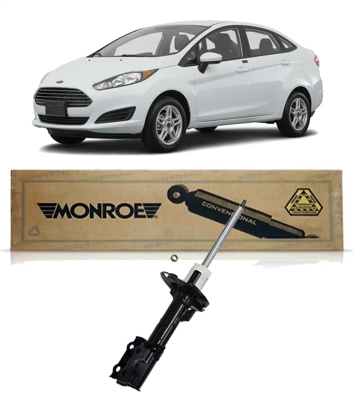 AMORTECEDOR DIANTEIRO NEW FIESTA 2010 A 2020 ESQUERDO