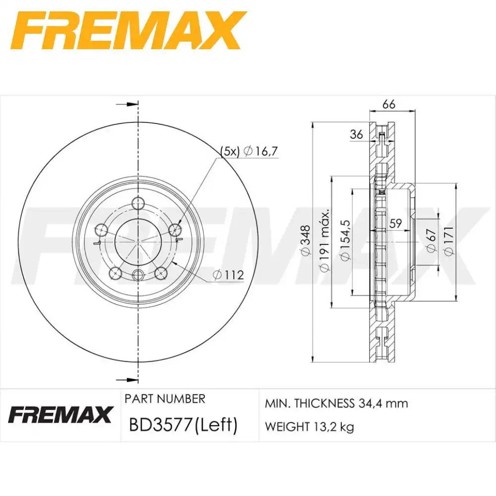 DISCO FREIO DIANTEIRO BMW 320I 2.0 16V 2019 ACIMA ESQUERDO