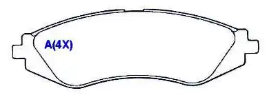 PASTILHA FREIO DIANTEIRA DAEWOO ESPERO 1.8 2.0 1996/