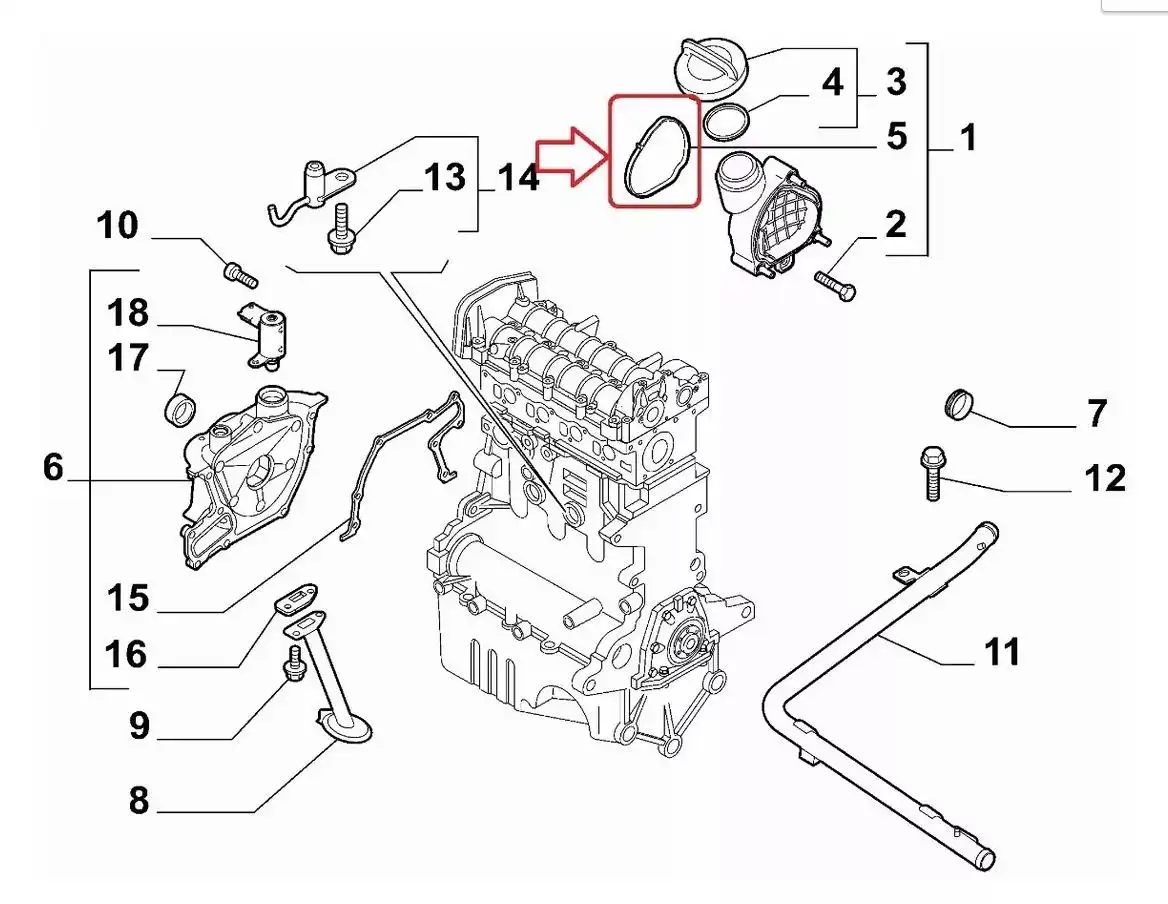 JUNTA TAMPA OLEO TORO 1.8 2016 EM DIANTE