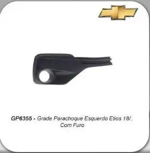 GRADE PARACHOQUE DIANTEIRO TOYOTA ETIOS 2018/ ESQ C/FURO