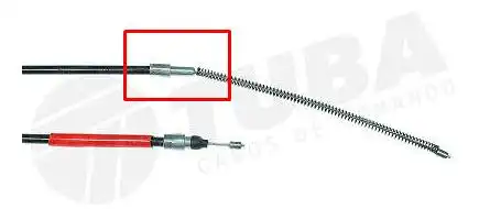 CABO FREIO MAO TRAS D-20 93/96 ESQ