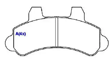 PASTILHA FREIO DIANTEIRA D-20 1994/ SISTEMA BENDIX