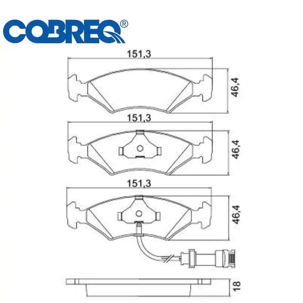PASTILHA FREIO DIANTEIRA ESCORT 1983/ COM ALARME