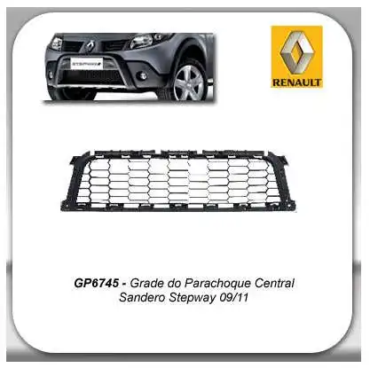 GRADE PARACHOQUE DIANT RENAULT SANDERO STEPWAY 2009 A 2015 C