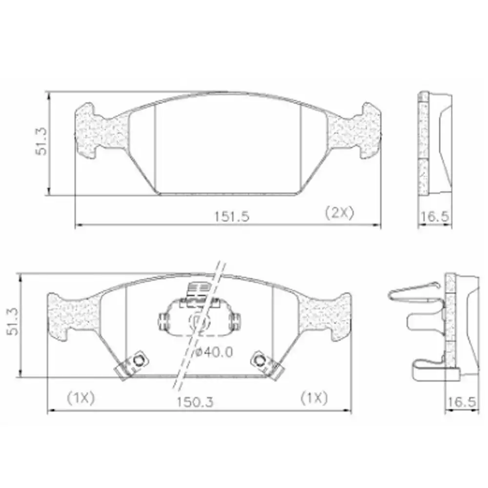 PASTILHA FREIO DIANTEIRA CITY 1.5 16V 2009 ACIMA