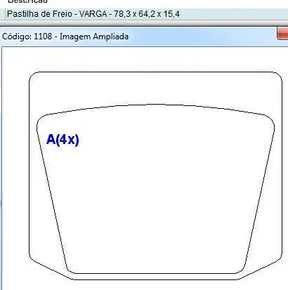 PASTILHA FREIO DIANTEIRA OPALA /1976