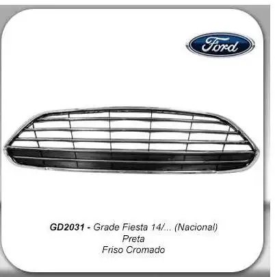 GRADE RADIADOR NEW FIESTA 2014 EM DIANTE FRISO CROMADO (NACI