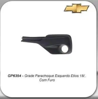 GRADE PARACHOQUE DIANTEIRO TOYOTA ETIOS 2018/ DIR C/FURO