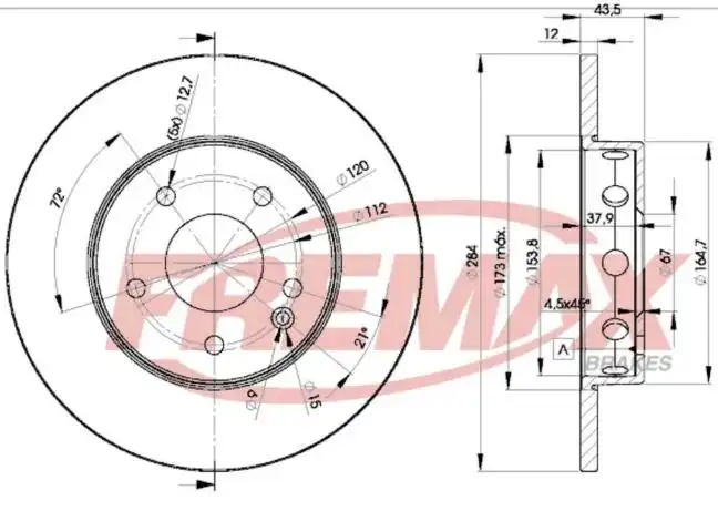 DISCO FREIO DIANTEIRO MERCEDES BENZ C180 1993 A 2000