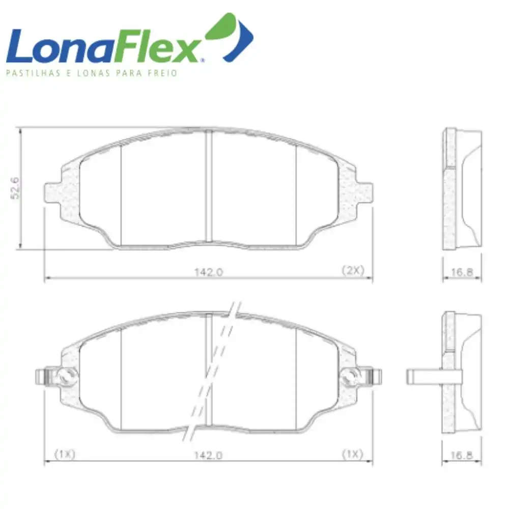 PASTILHA FREIO DIANTEIRA COBALT 1.4 1.8 2012/ COM ABS
