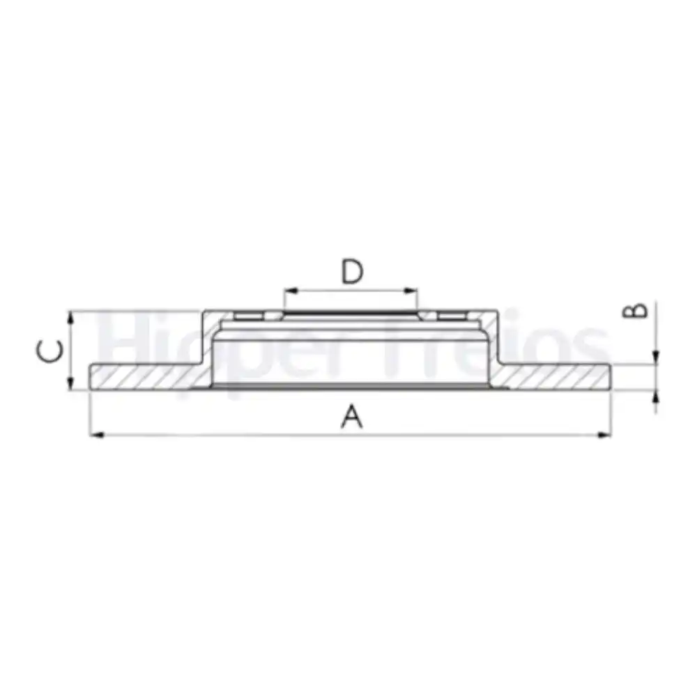 DISCO FREIO TRAS OMEGA 2.0 2.2 3.0 4.1 1994 A 1998