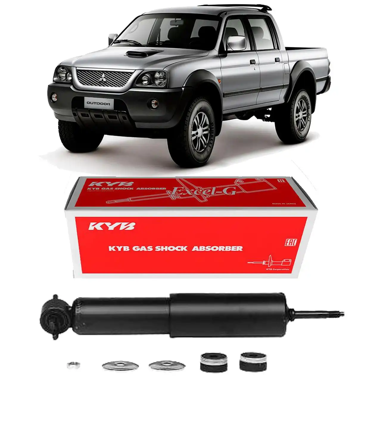 AMORTECEDOR DIANTEIRO MITSUBISHI L-200 4X4 1992 A 2006