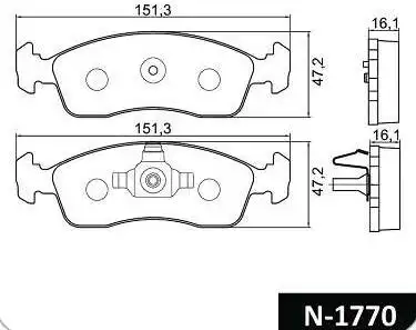 PASTILHA FREIO DIANTEIRA FIAT PALIO 1.0 1.4 2012/