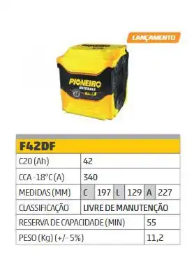 BATERIA HONDA FIT 42 AMP POSITIVO DIR