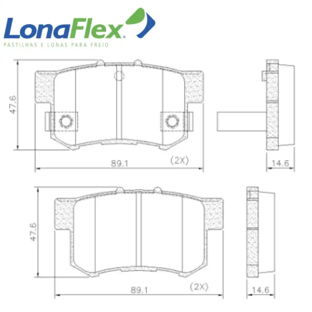 PASTILHA FREIO TRASEIRA HONDA NEW CIVIC 2006 A 2011